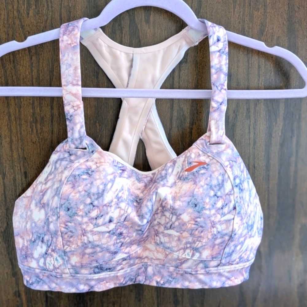 Brooks Running Pink and Purple Sports Bra
